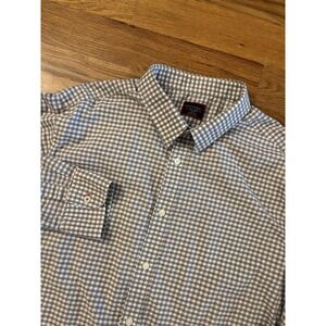 UNTUCKit Shirt Mens XXL Gray Check Long Sleeve Button Up‎ Wrinkle Free